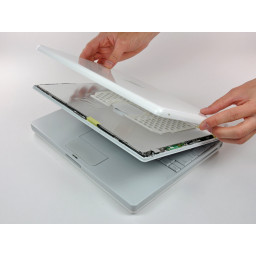 iBook G4 Замена лицевой панели заднего дисплея 14 